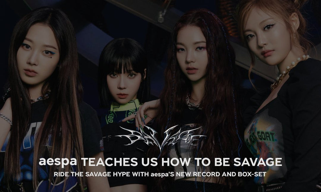 aespa Teaches Us How to Be Savage - Ride the savage hype with aespa's new record - SM Global Shop
