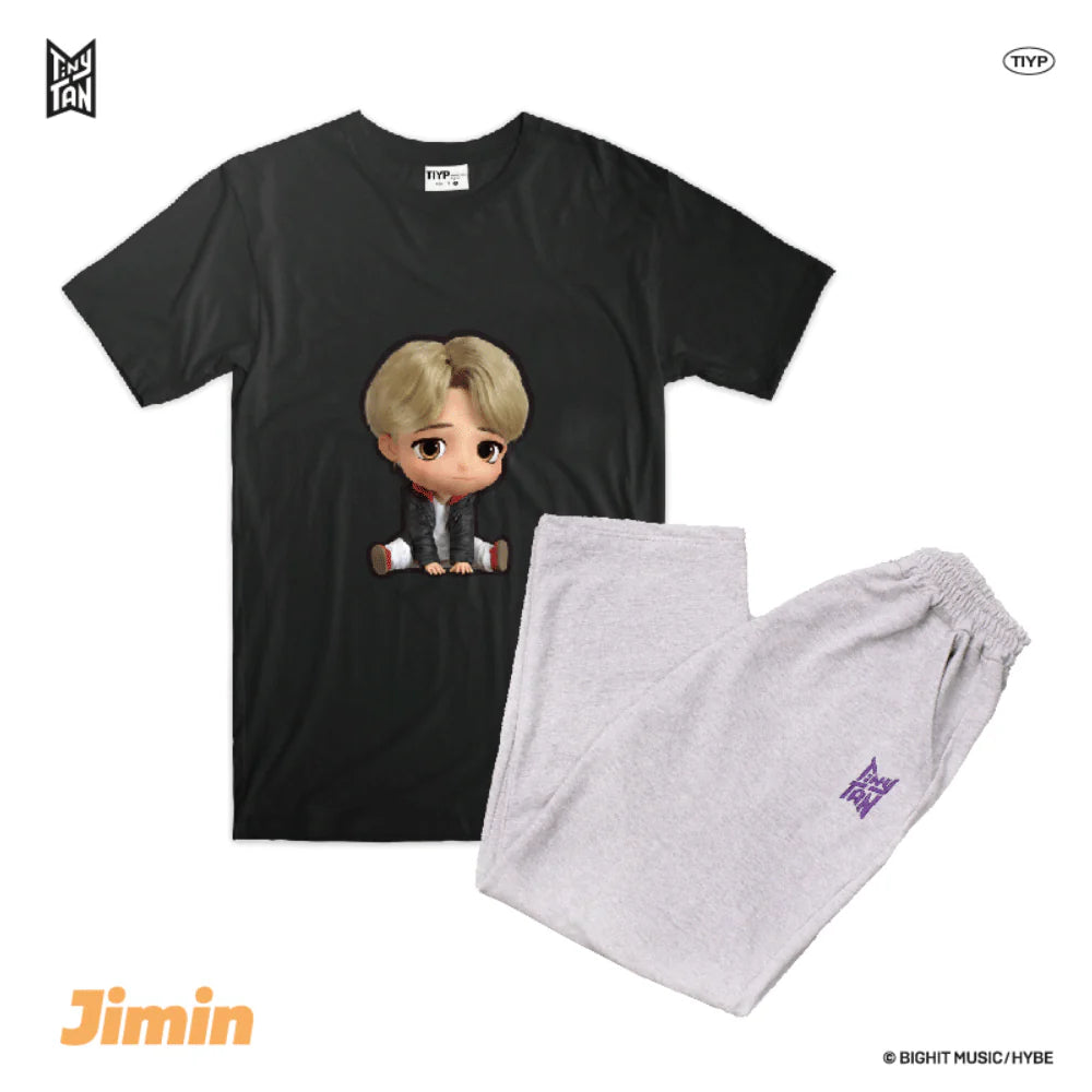 TinyTAN Official Licensed 3D Black Loungewear by TIYP - JIMIN