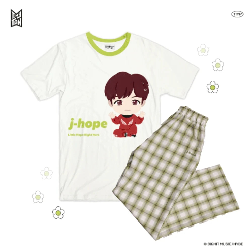 TinyTAN Official Licensed Checked Pattern Loungewear by TIYP - J-HOPE