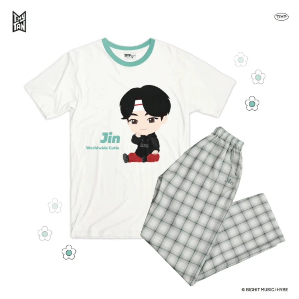 TinyTAN Official Licensed Checked Pattern Loungewear by TIYP - JIN