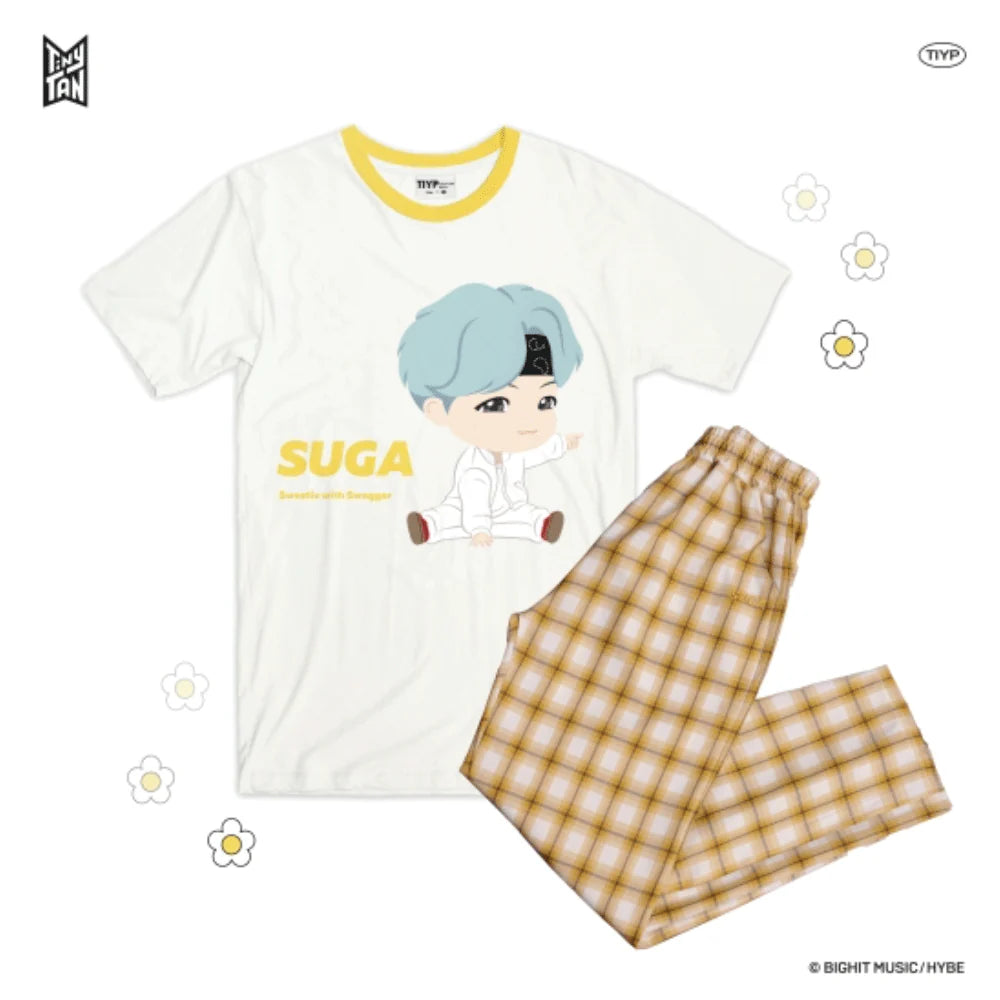 TinyTAN Official Licensed Checked Pattern Loungewear by TIYP - SUGA